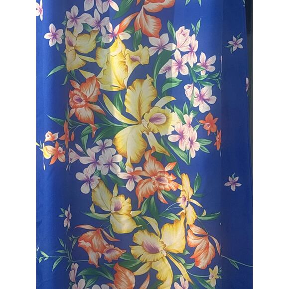 Hilo Hattie’s Hawaii Maxi Dress Vintage Floral Orchid L Made in USA Mumu Resort - Picture 2 of 9